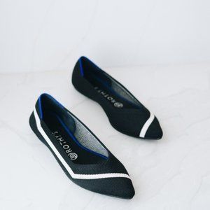 ROTHY'S the point stripe black white classic 7.5